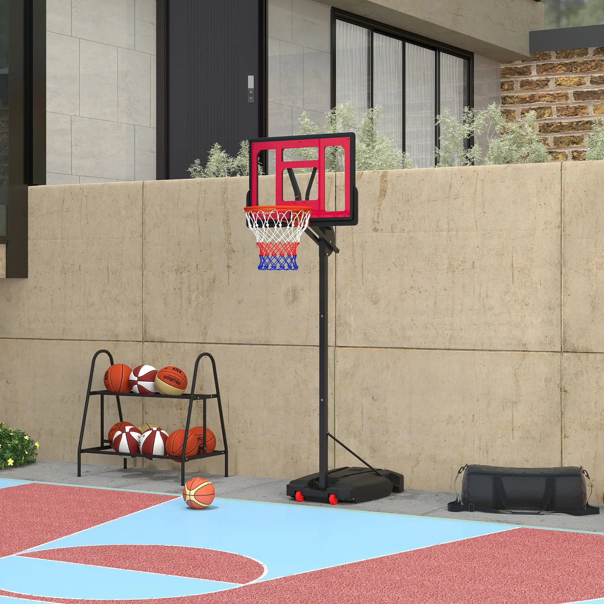 Kids Basketball Hoop, 6.6-8.5ft Adjustable Height, Indoor Outdoor, for 6+ Years Basketball at Gallery Canada