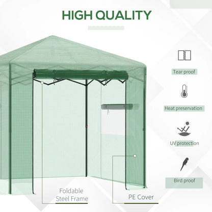 8' x 6' Portable Pop Up Greenhouse, Outdoor Walk-in, Green Walk In Greenhouses at Gallery Canada