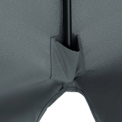 8.5 ft Round Patio Umbrella, Tilt and Crank, Dark Grey Sun Umbrellas at Gallery Canada