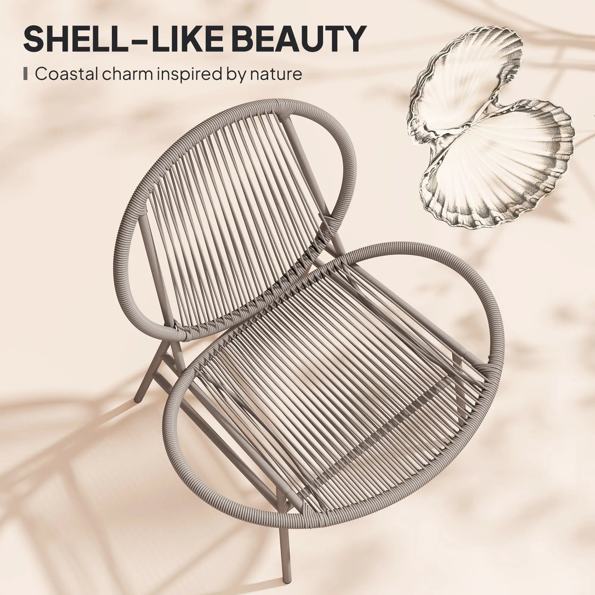 Rattan Bistro Set, 3 Piece Wicker Patio Furniture, Light Grey Bistro Sets at Gallery Canada