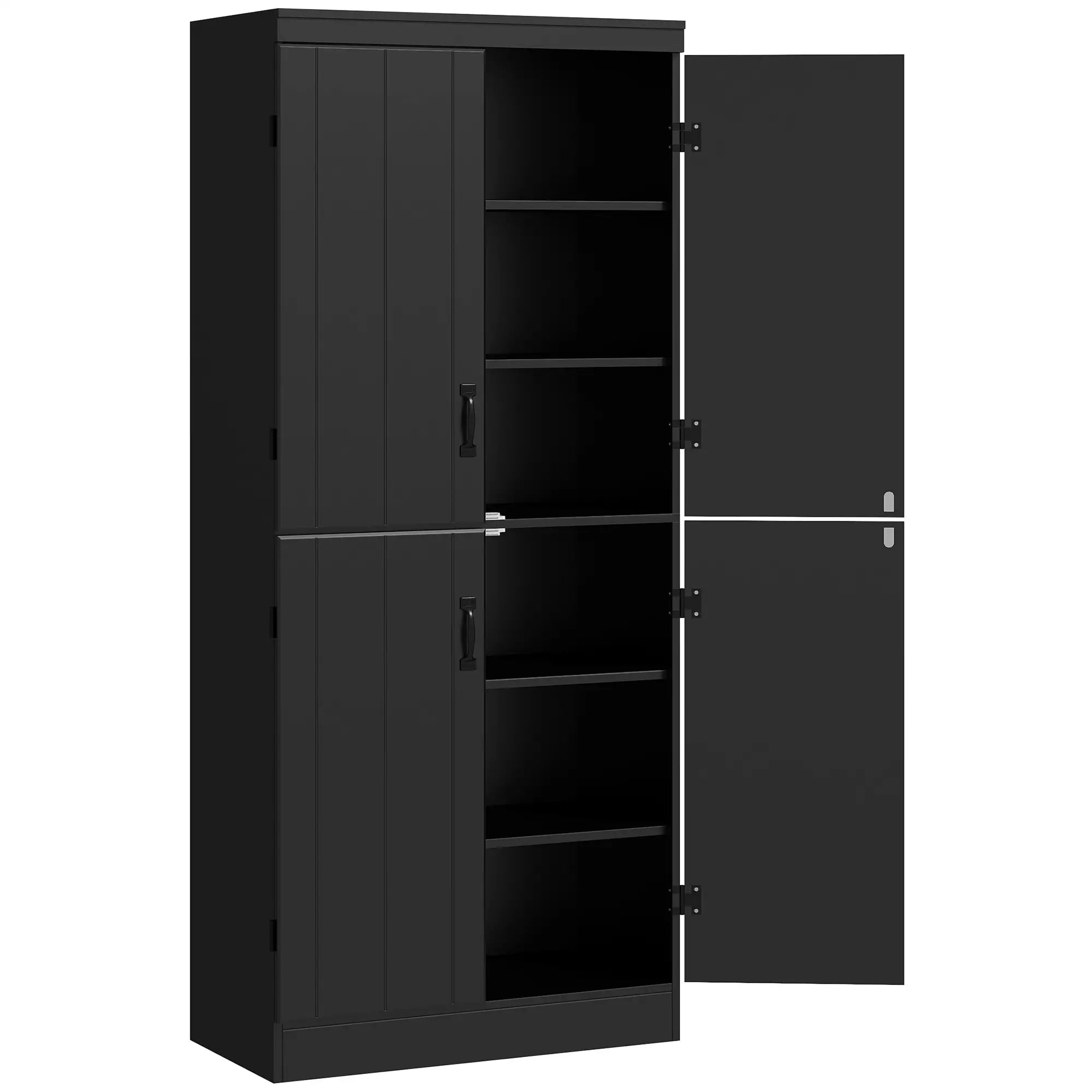 4-Door Storage Cabinet, Adjustable Shelves, 70