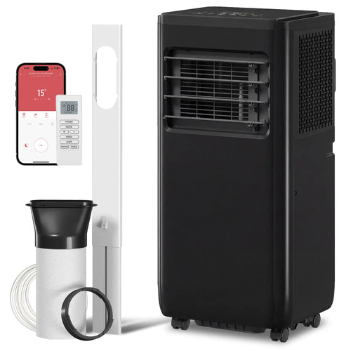 10000 BTU Portable Air Conditioner, 4-in-1, WiFi Voice Remote, Black