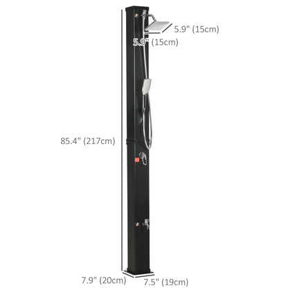 10.6Gal Outdoor Solar Shower, 360 Rainfall, Handheld Head, 60℃ Outdoor Swimming Pools & Hot Tubs at Gallery Canada
