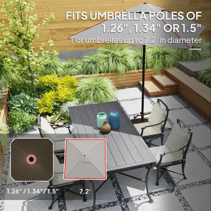 Heavy Duty Outdoor Umbrella Stand Base, 17.7" L x 17.7" W x 11.8" H, Brown Umbrella Bases at Gallery Canada