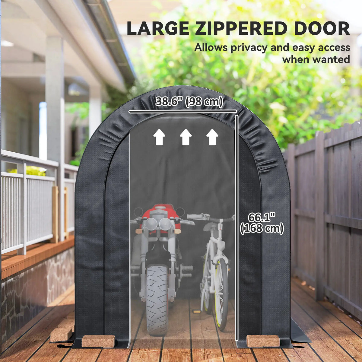 5' x 8' Outdoor Storage Shed, Heavy Duty Galvanized Steel, Black Car Shelters at Gallery Canada