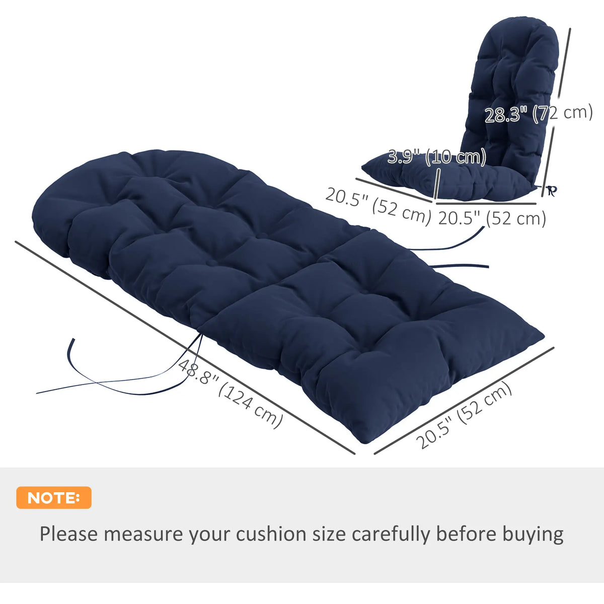 Adirondack Chair Cushions Set Of 2, Navy Blue Patio Chair Cushions at Gallery Canada