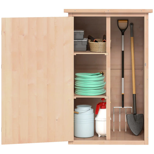 Garden Storage Shed, 29.9"x21.7"x45.3", With Asphalt Roof And Shelves, Natural Sheds Natural at Gallery Canada