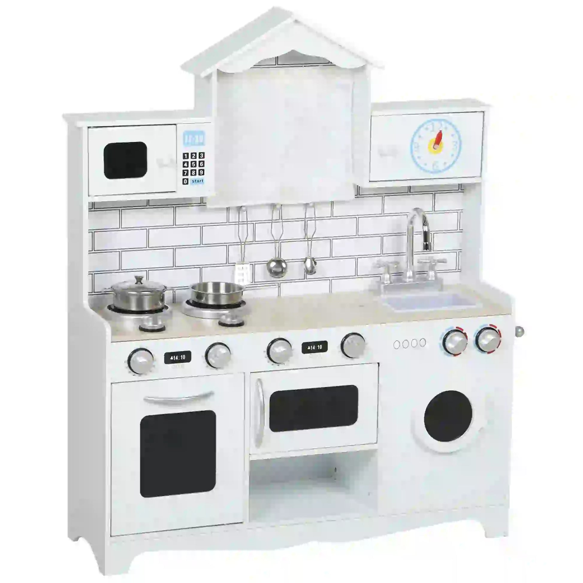 Pretend Play Kitchen for Kids, Ages 3-6 Years, White Play Kitchen White at Gallery Canada