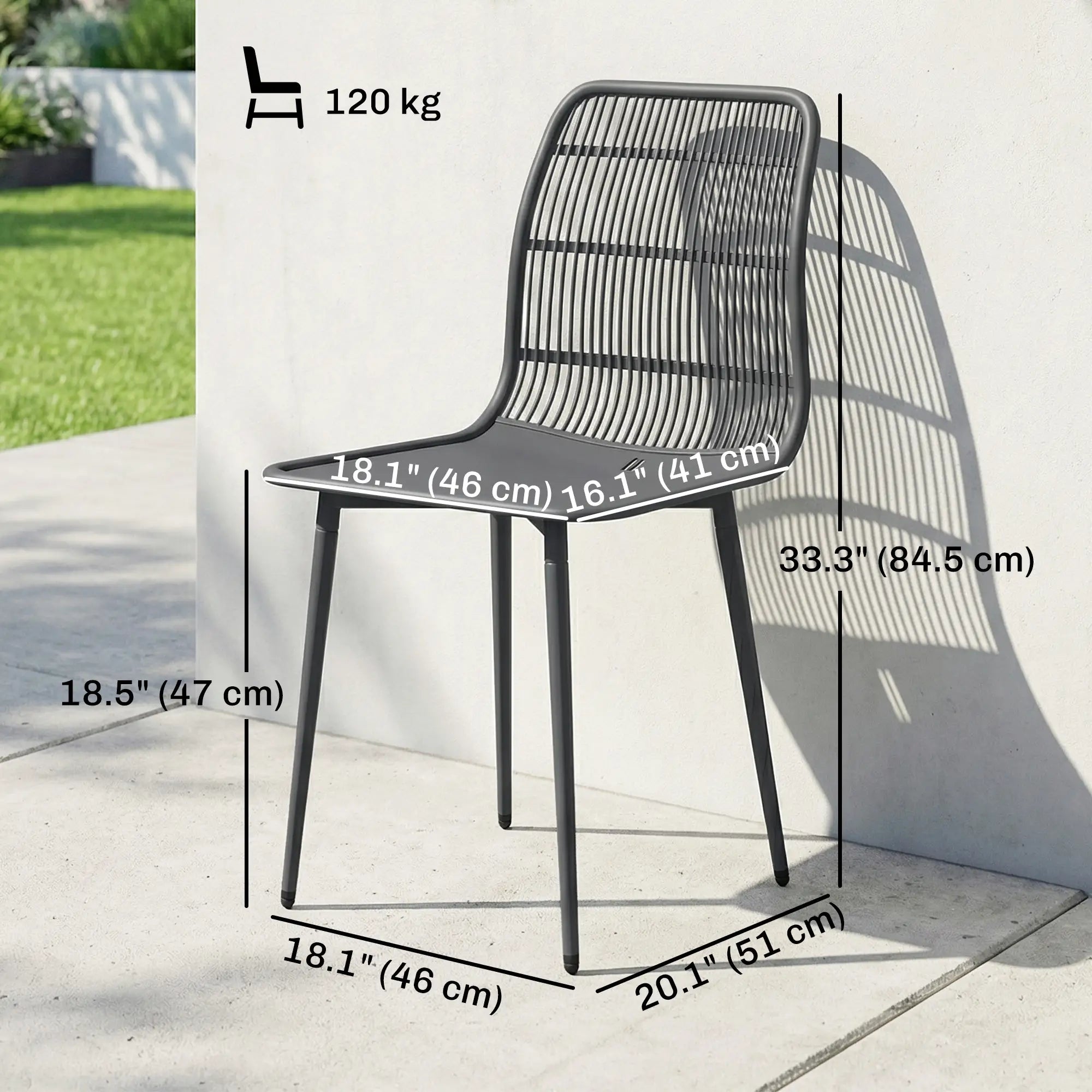Outdoor Dining Chairs Set Of 4, Grey Patio Chairs at Gallery Canada