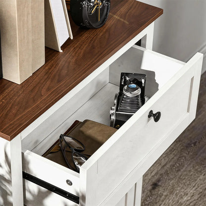 Farmhouse Sideboard Cabinet, Kitchen Living Room Storage, 23.6" x 11.8" x 34.4", White Kitchen Pantry Cabinets at Gallery Canada
