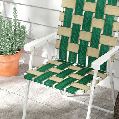 Folding Patio Chairs Set, 4 Pack With Armrests, Green Patio Chairs at Gallery Canada