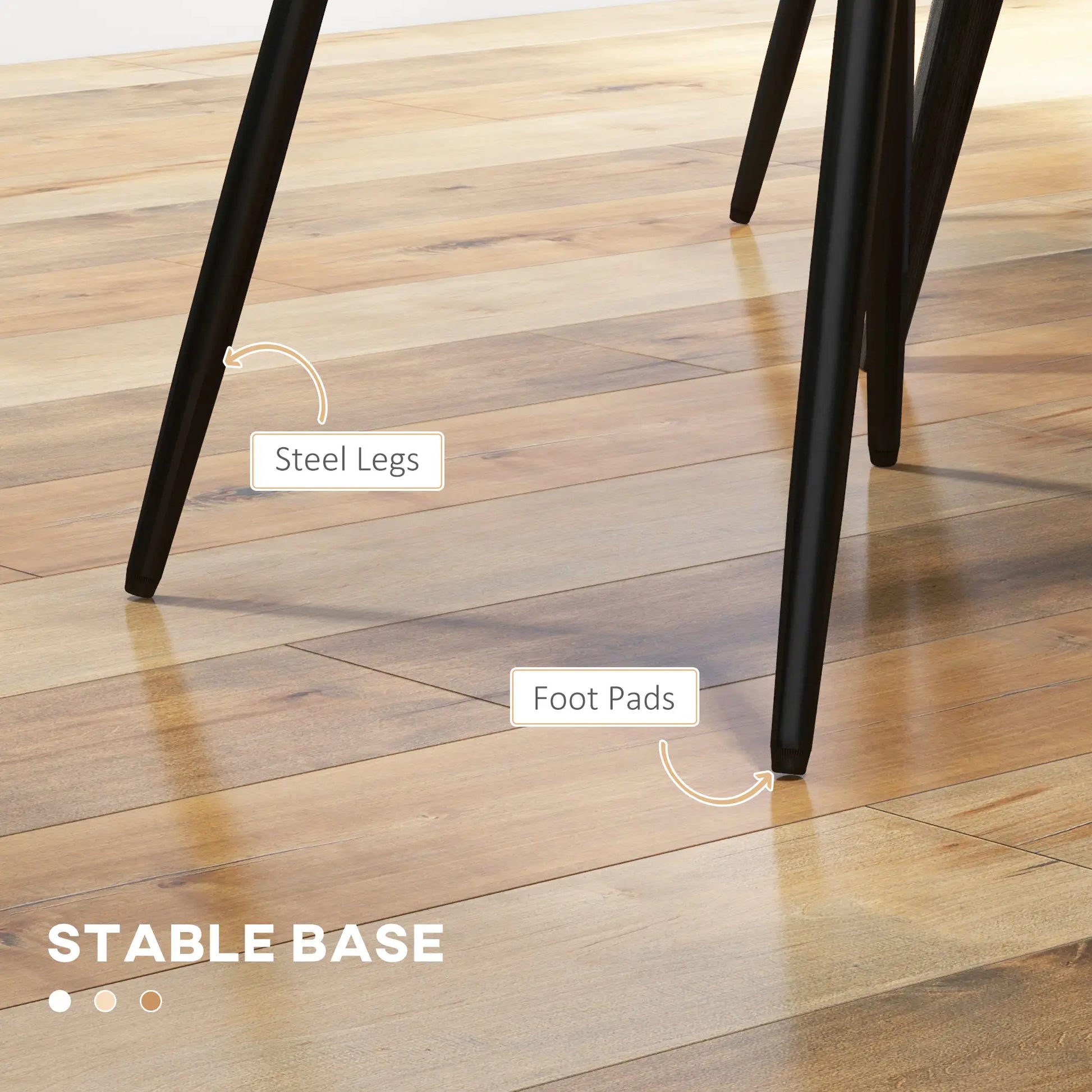 Modern Dining Chairs Set of 4, PU Leather, Metal Legs, Grey Bar Stools at Gallery Canada