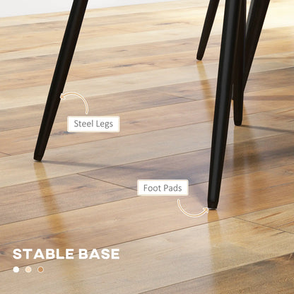 Modern Dining Chairs Set of 4, PU Leather, Metal Legs, Grey Bar Stools at Gallery Canada