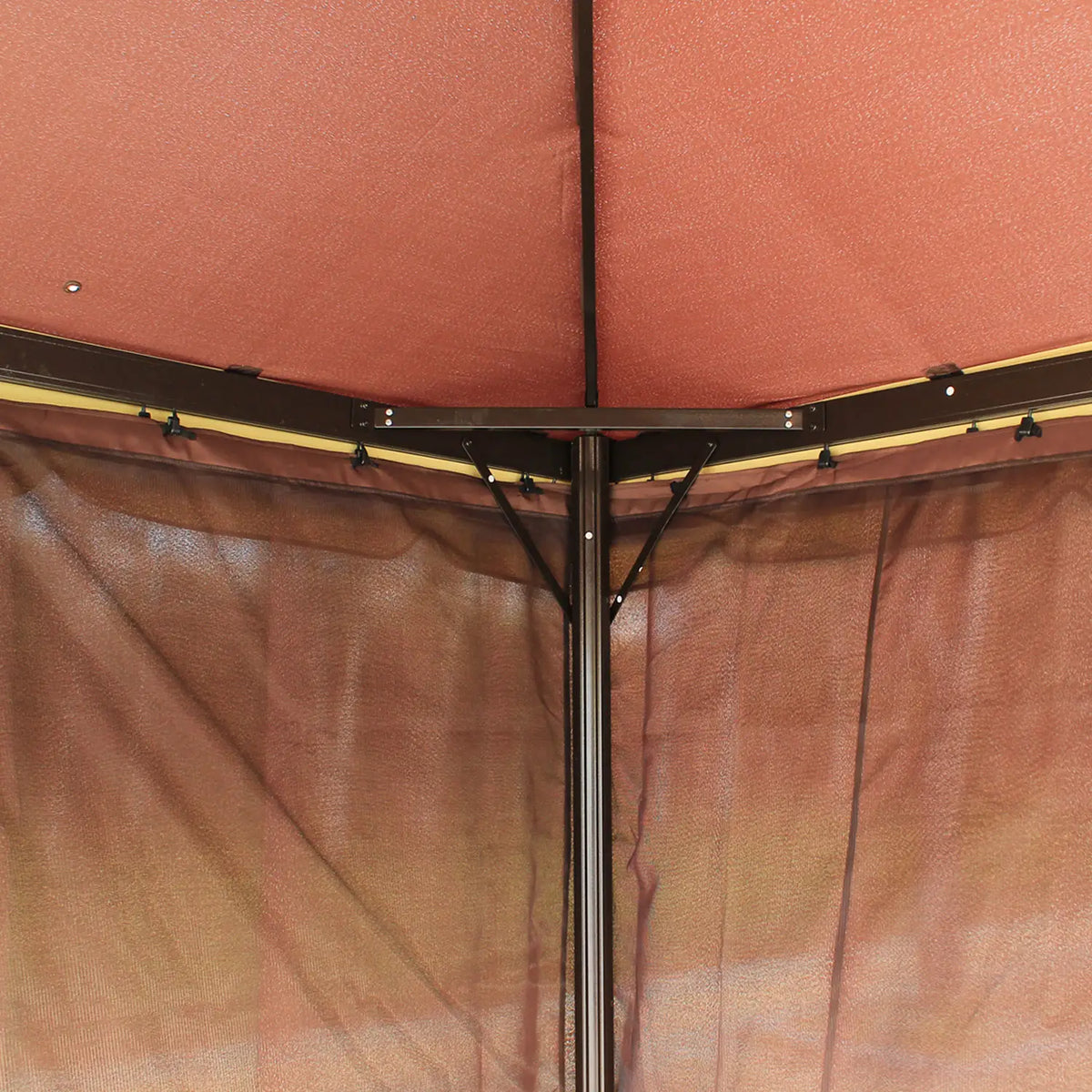 10 X 13Ft Aluminum Gazebo With Netting And Curtains, Coffee Gazebos at Gallery Canada