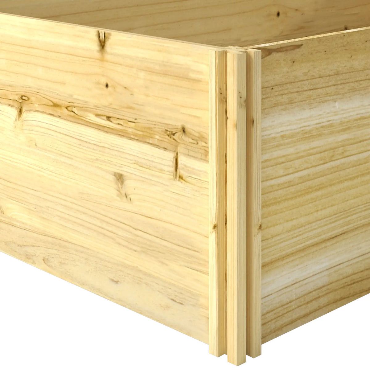 DIY 5-Box Garden Planter, Open Bottom, Natural Wood Raised Garden Beds at Gallery Canada