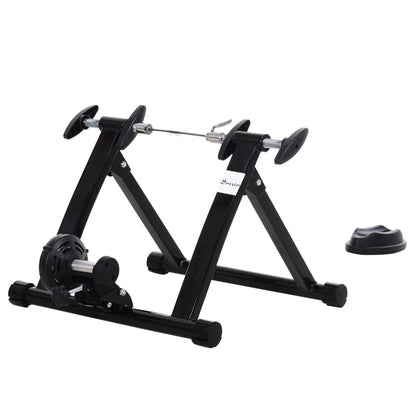 Foldable Indoor Bike Trainer, 26-28" & 700C Wheels, Black Bike Trainer Stands at Gallery Canada