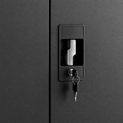 Metal Storage Cabinet 71" Tall Lockable Steel Tool Cabinet, Black Tool Organizers at Gallery Canada