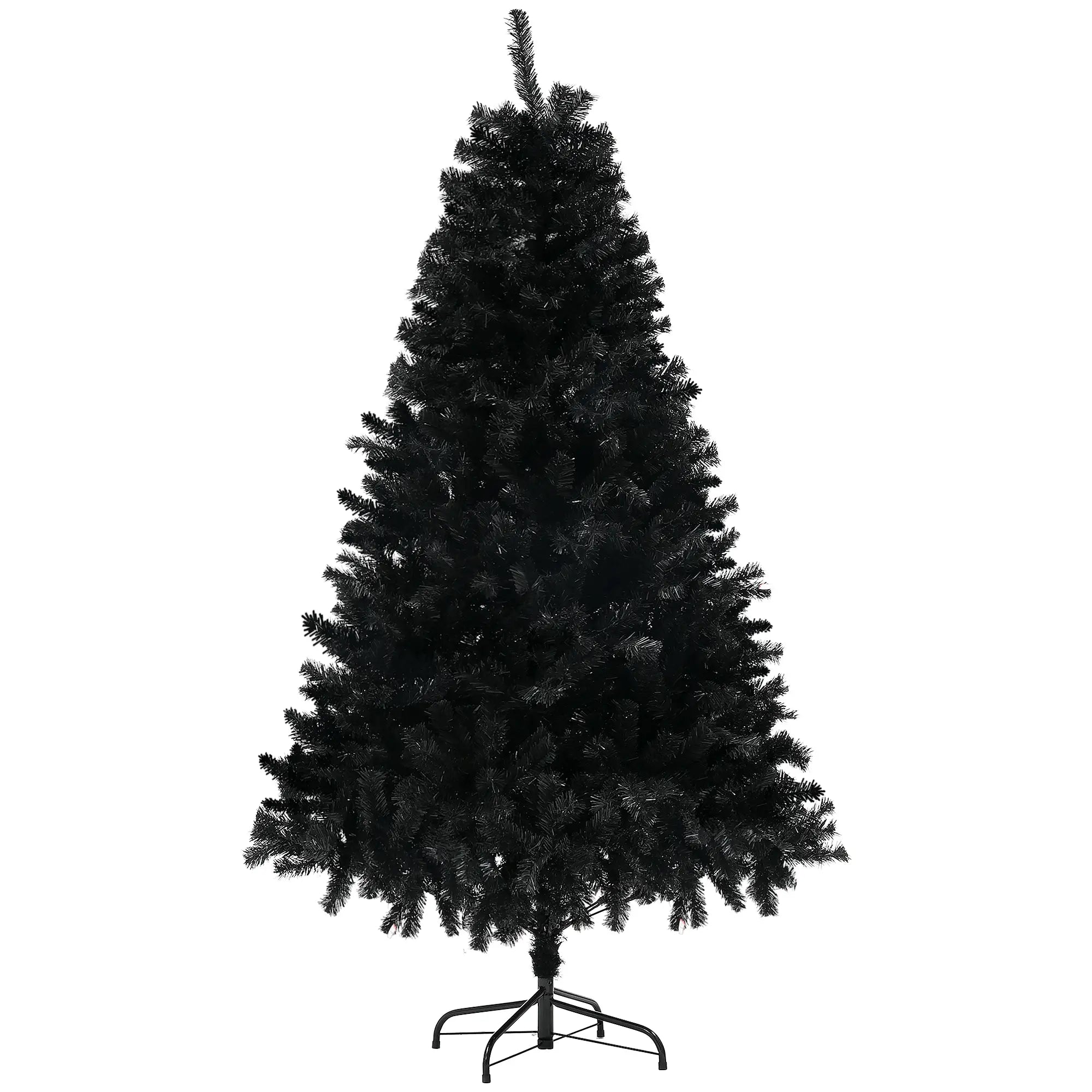 5ft Artificial Christmas Tree, Auto Open, Steel Base, Black Artificial Christmas Trees at Gallery Canada