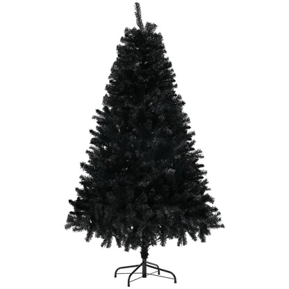 5ft Artificial Christmas Tree, Auto Open, Steel Base, Black Artificial Christmas Trees at Gallery Canada