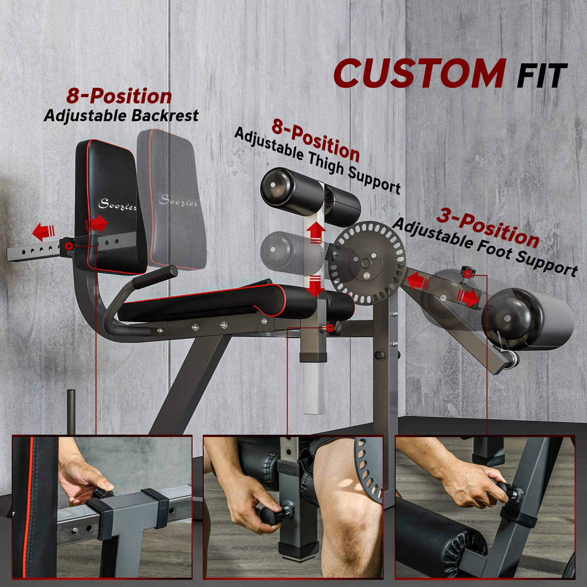 Leg Extension Machine Adjustable Leg Extension and Curl Machine with Plate Loaded for Leg Extension Strength Training Equipment at Gallery Canada