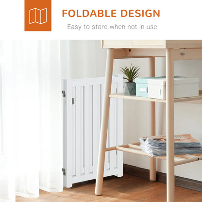 31.5"H Foldable Dog Gate with Door, 3 Panels, White Houses, Kennels & Pens at Gallery Canada