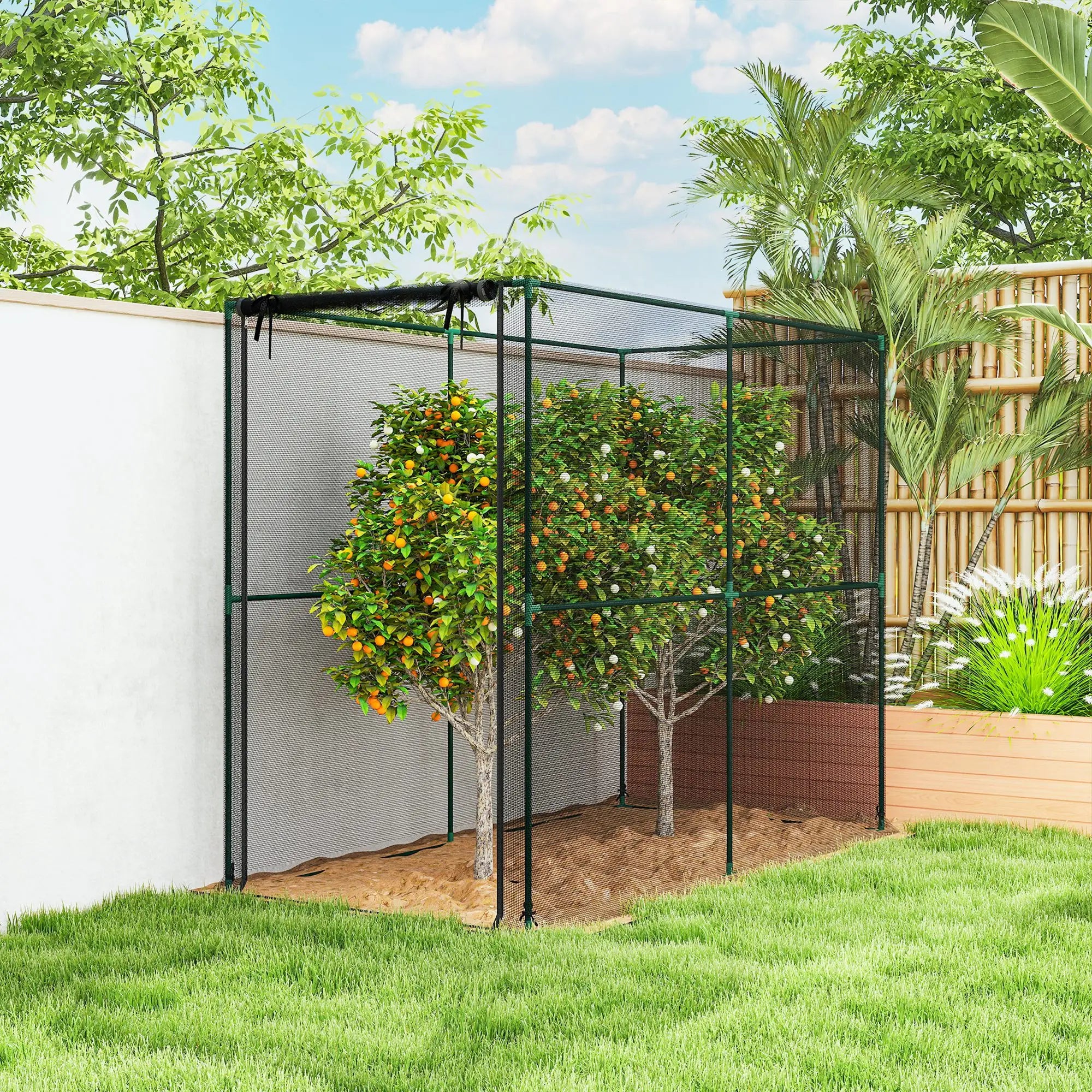 Plant Protection Cage With Zippered Door, Black Crop Cage at Gallery Canada