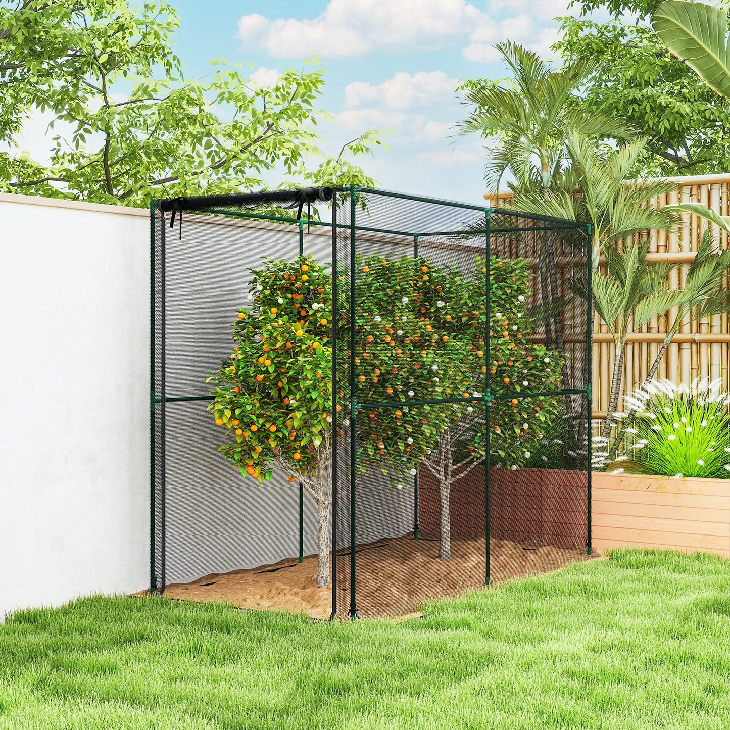 Plant Protection Cage With Zippered Door, Black Crop Cage at Gallery Canada