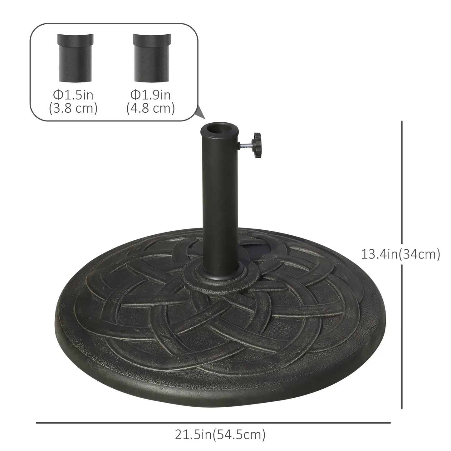42 lbs 22" Bronze Resin Round Umbrella Base, Patio Stand, Bronze Umbrella Bases at Gallery Canada