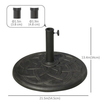 42 lbs 22" Bronze Resin Round Umbrella Base, Patio Stand, Bronze Umbrella Bases at Gallery Canada