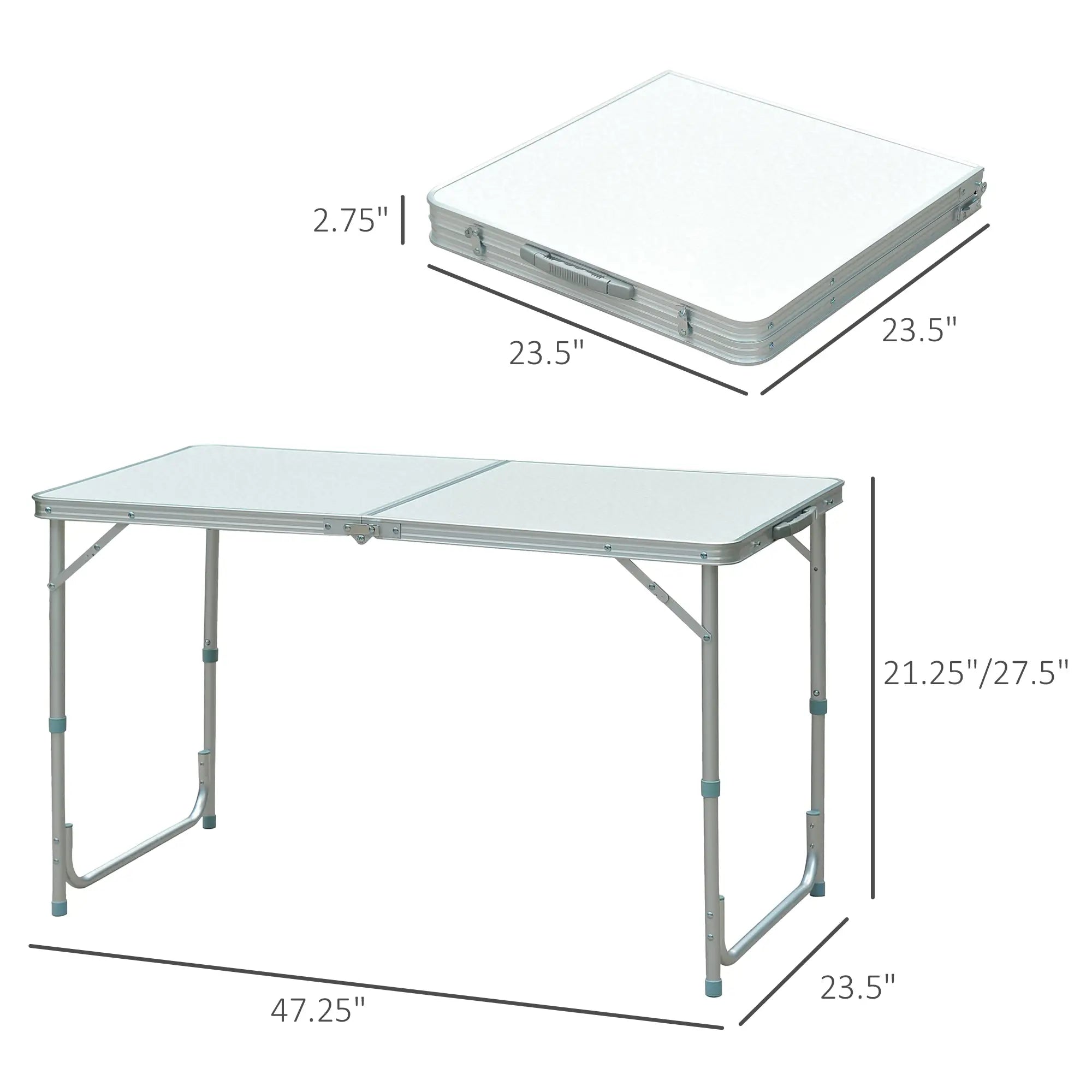 4ft Foldable Camping Table, Picnic BBQ Desk, Indoor Outdoor, Silver Picnic Tables & Camping Chairs at Gallery Canada