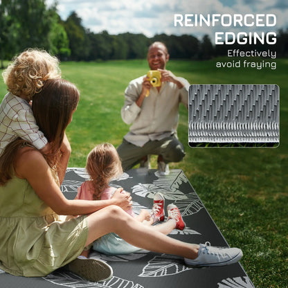 Reversible Outdoor RV Rug, Patio Mat, 6' x 9', Grey and White Garden Decor at Gallery Canada