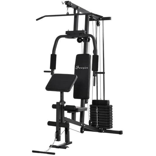 Multifunction Home Gym, Power Exercise Machine, Weight Training, Black Power Towers Black at Gallery Canada