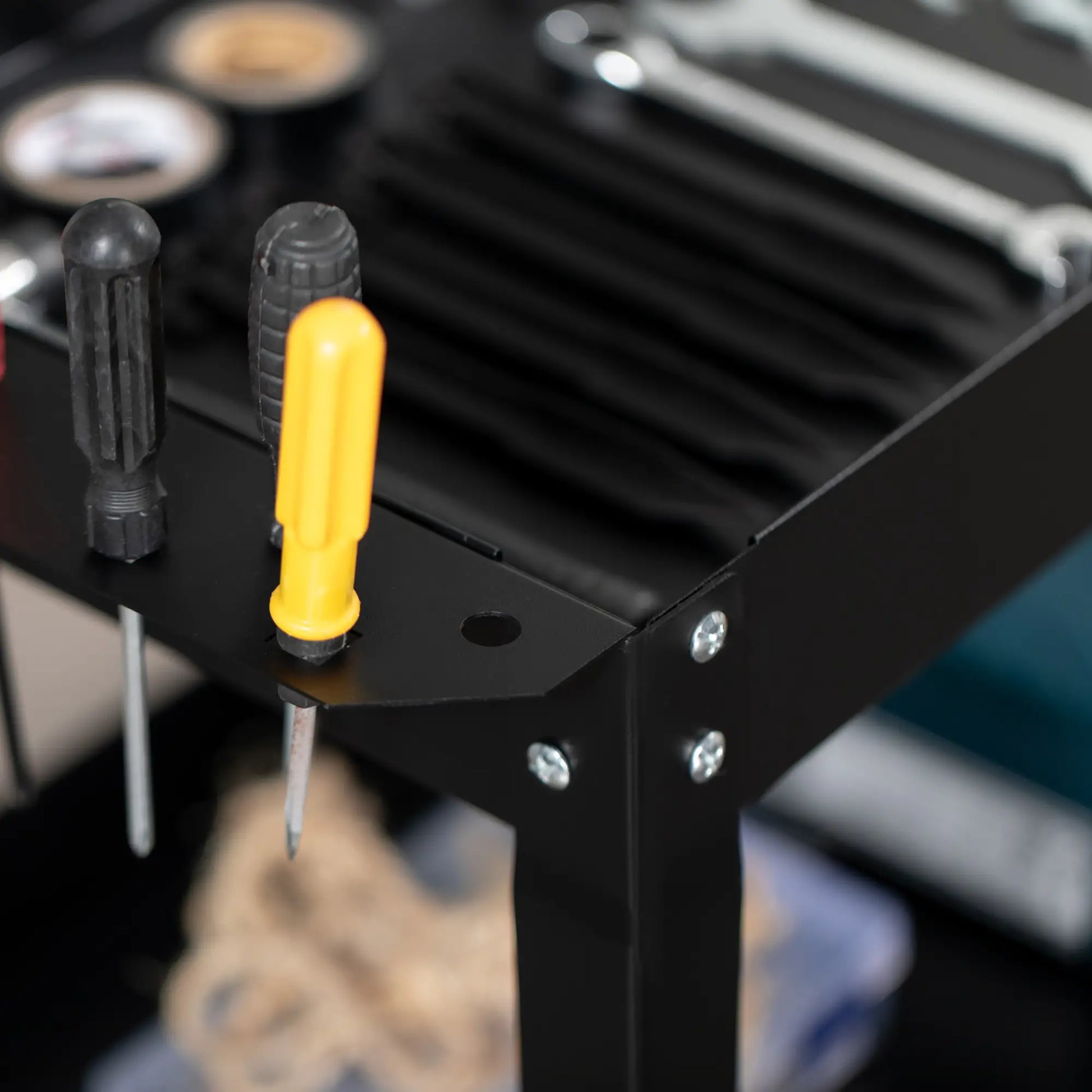 3 Tier Rolling Tool Cart, 330 LBS Capacity, Heavy Duty, Black Tool Organizers at Gallery Canada