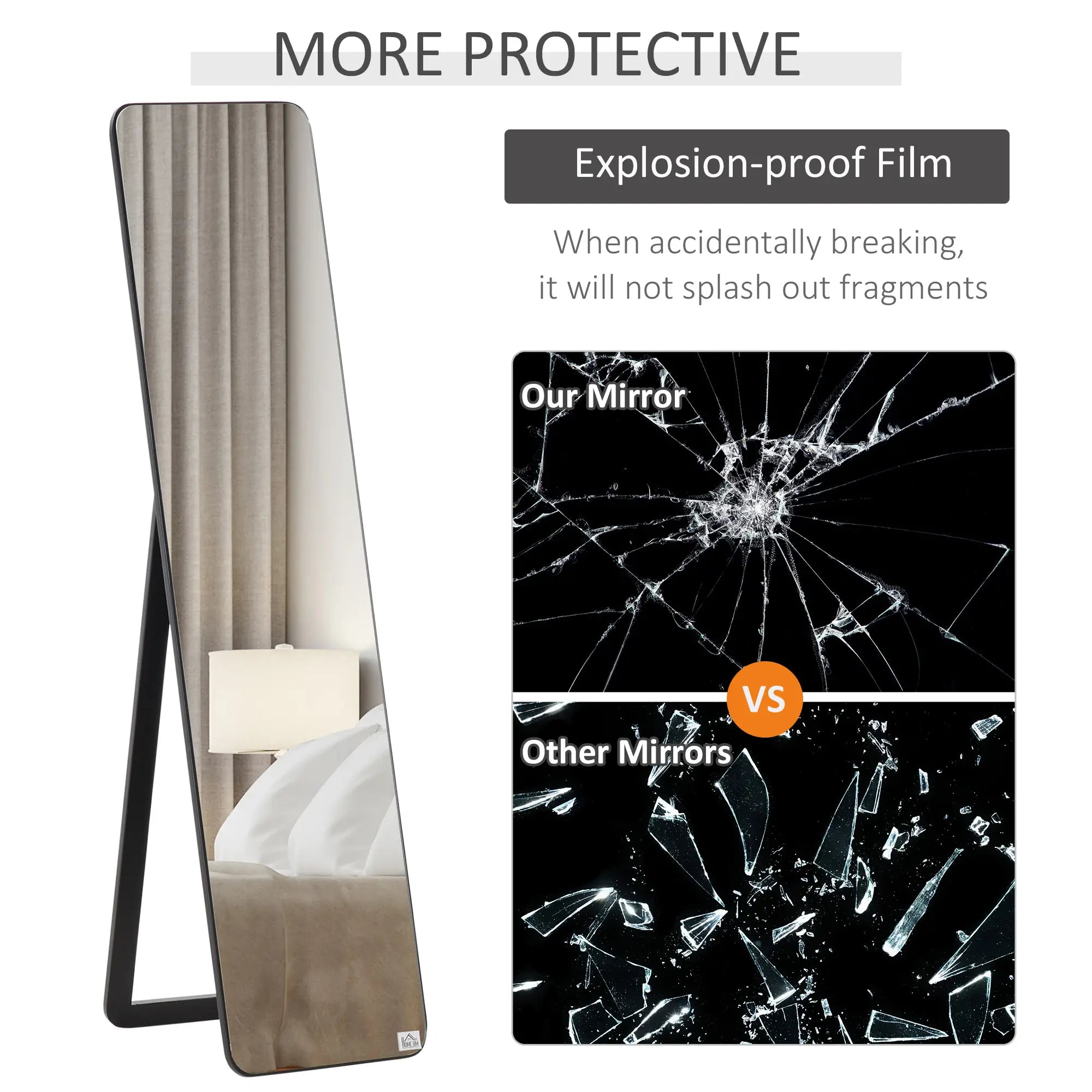 Full Length Mirror, Free Standing, Wood Frame, 15