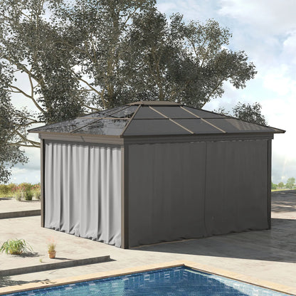 10' x 10' Gazebo Sidewall Set, 4 Panels, Light Grey Gazebo Sidewalls at Gallery Canada