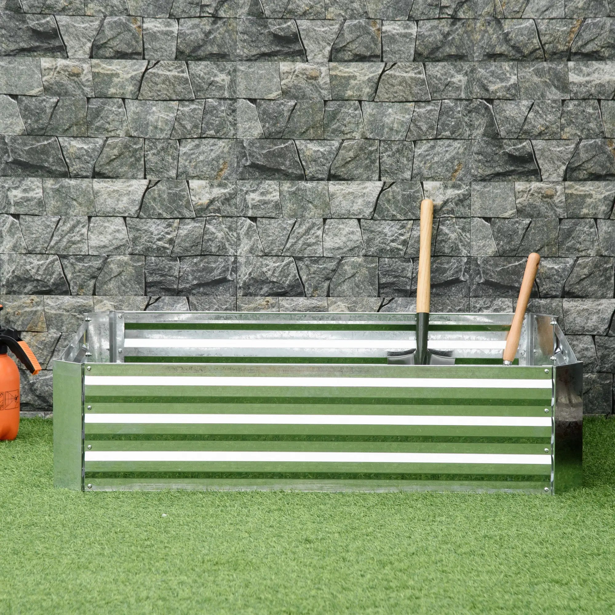 Galvanized Raised Garden Bed, 4' x 3' x 1', Outdoor Metal Planter Box Raised Garden Beds at Gallery Canada