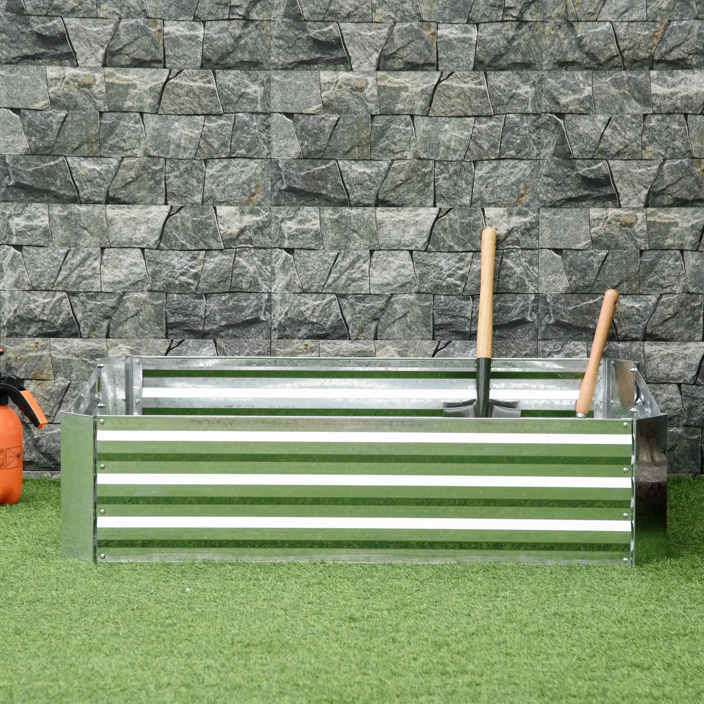 Galvanized Raised Garden Bed, 4' x 3' x 1', Outdoor Metal Planter Box Raised Garden Beds at Gallery Canada