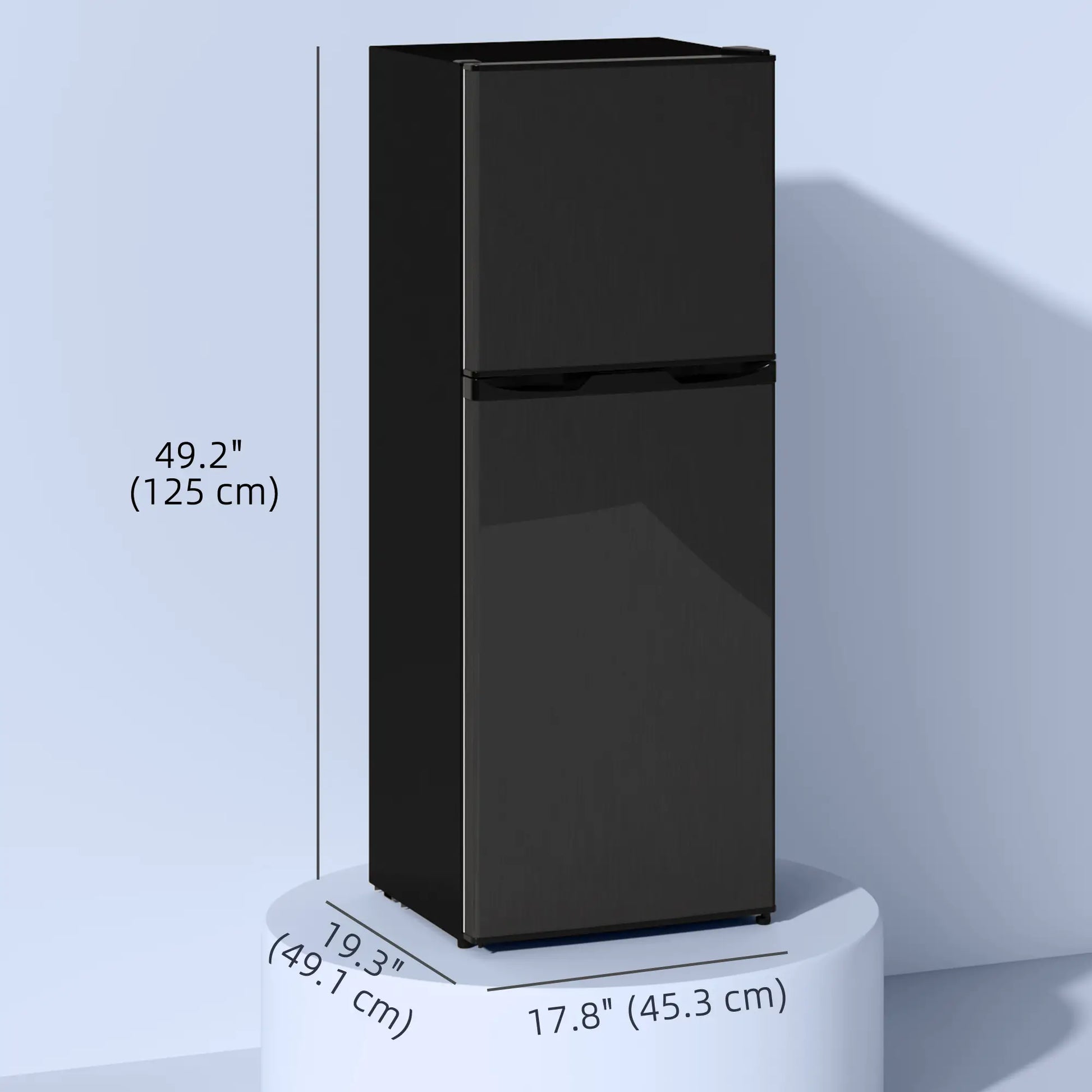 Double Door Mini Fridge, 4.6 Cu.Ft, Freezer, Thermostat, Black Small Kitchen Appliances at Gallery Canada