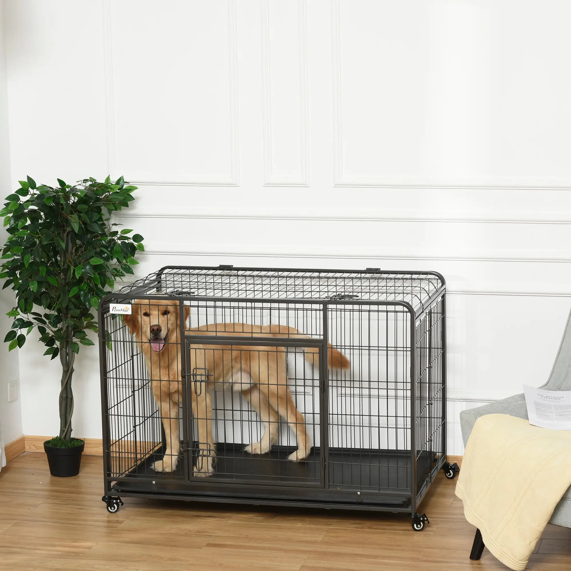 Heavy Duty Folding Dog Crate, Extra Large, 49