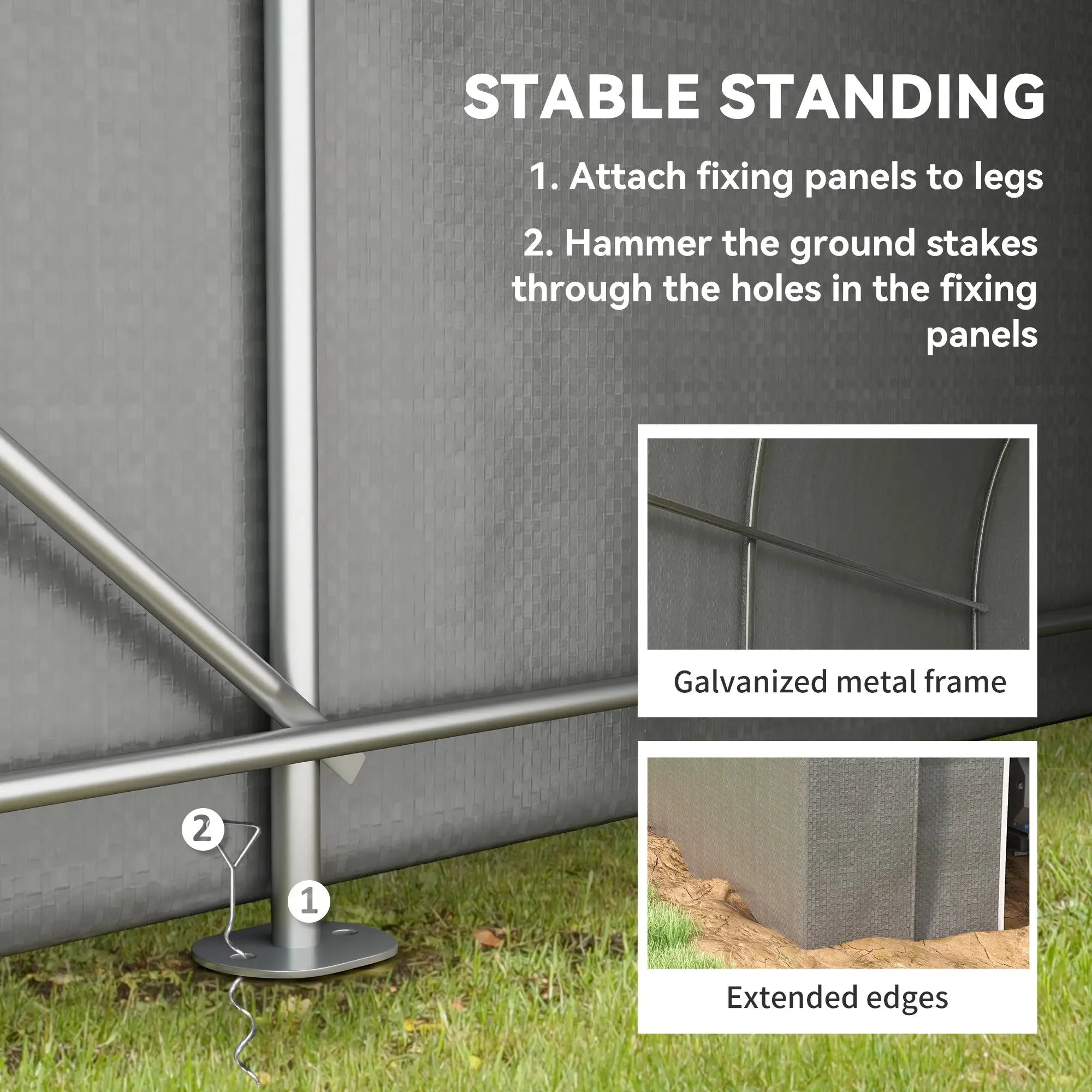 5X8 FT Outdoor Storage Shed, Light Grey Sheds at Gallery Canada