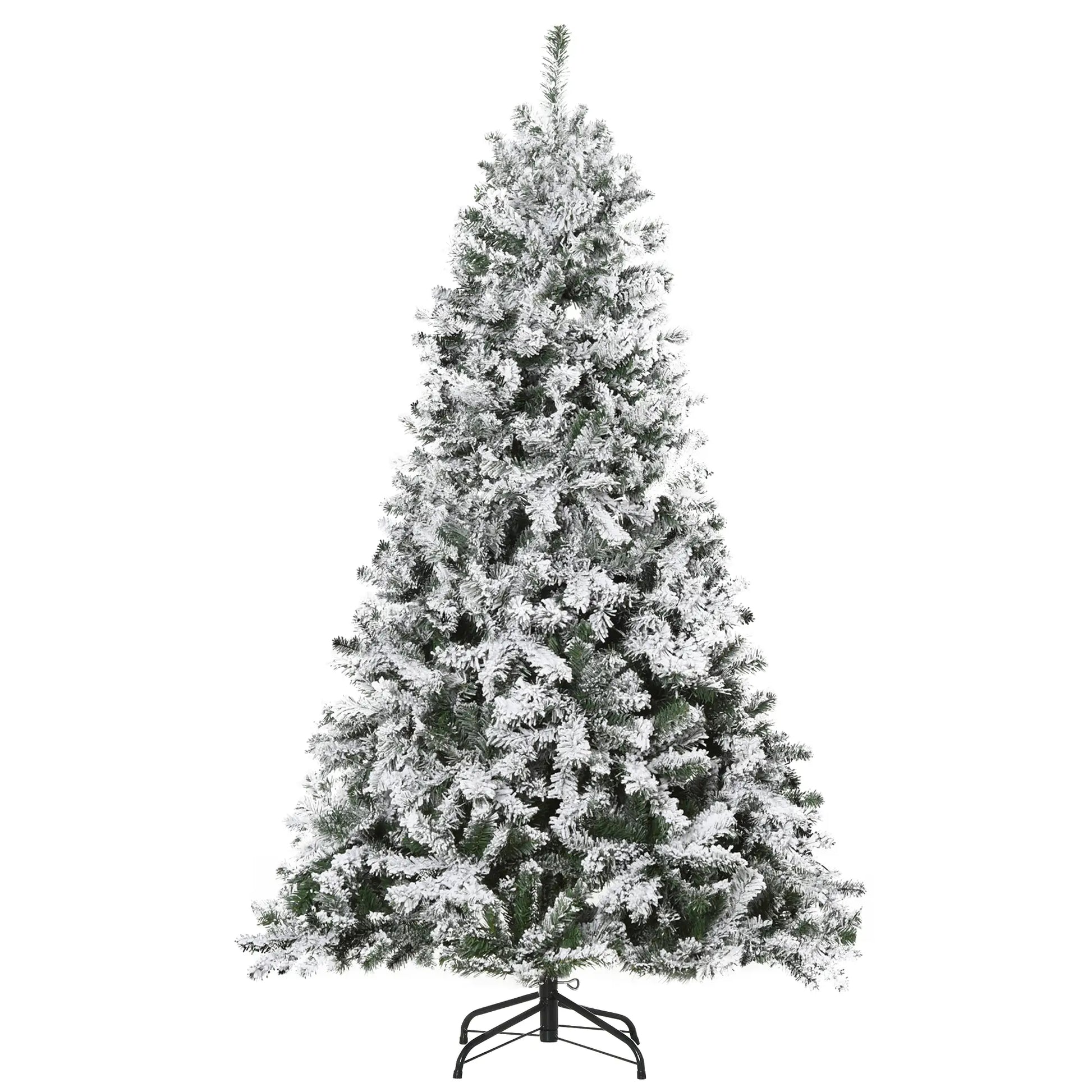 6ft Snow Flocked Artificial Christmas Tree, 250 LED Lights, 928 Branches Flocked Christmas Trees at Gallery Canada