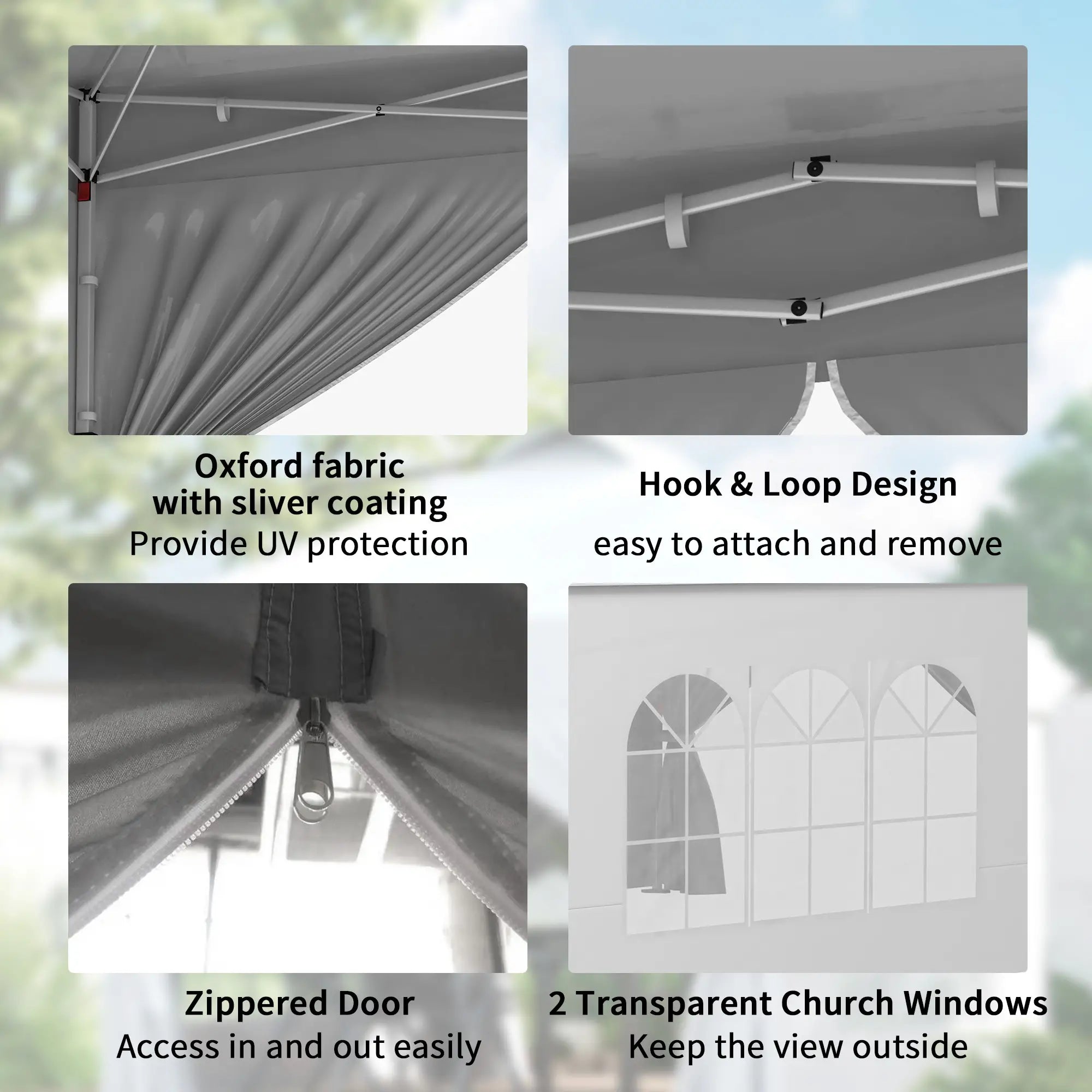 10' x 10' Pop Up Canopy Tent, Instant Sun Shelter, White Pop Up Canopies at Gallery Canada