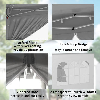 10' x 10' Pop Up Canopy Tent, Instant Sun Shelter, White Pop Up Canopies at Gallery Canada