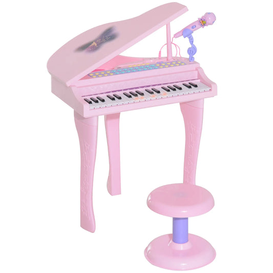 Mini Electronic Piano, 37 Key Keyboard, Kids Toy with Microphone, Pink Electronic Musical Pianos Pink at Gallery Canada