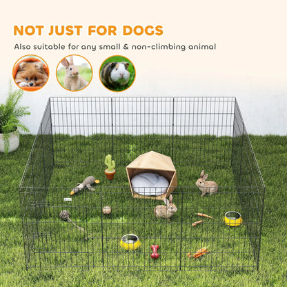 24 Inch Foldable Metal Pet Playpen, Dog Puppy Kennel Cage, 12 Panel Dog PlayPens at Gallery Canada