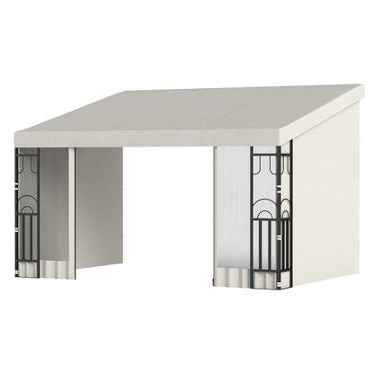 10' x 13' Outdoor Pergola, UV Resistant, with Curtains, Beige Pergolas Beige at Gallery Canada