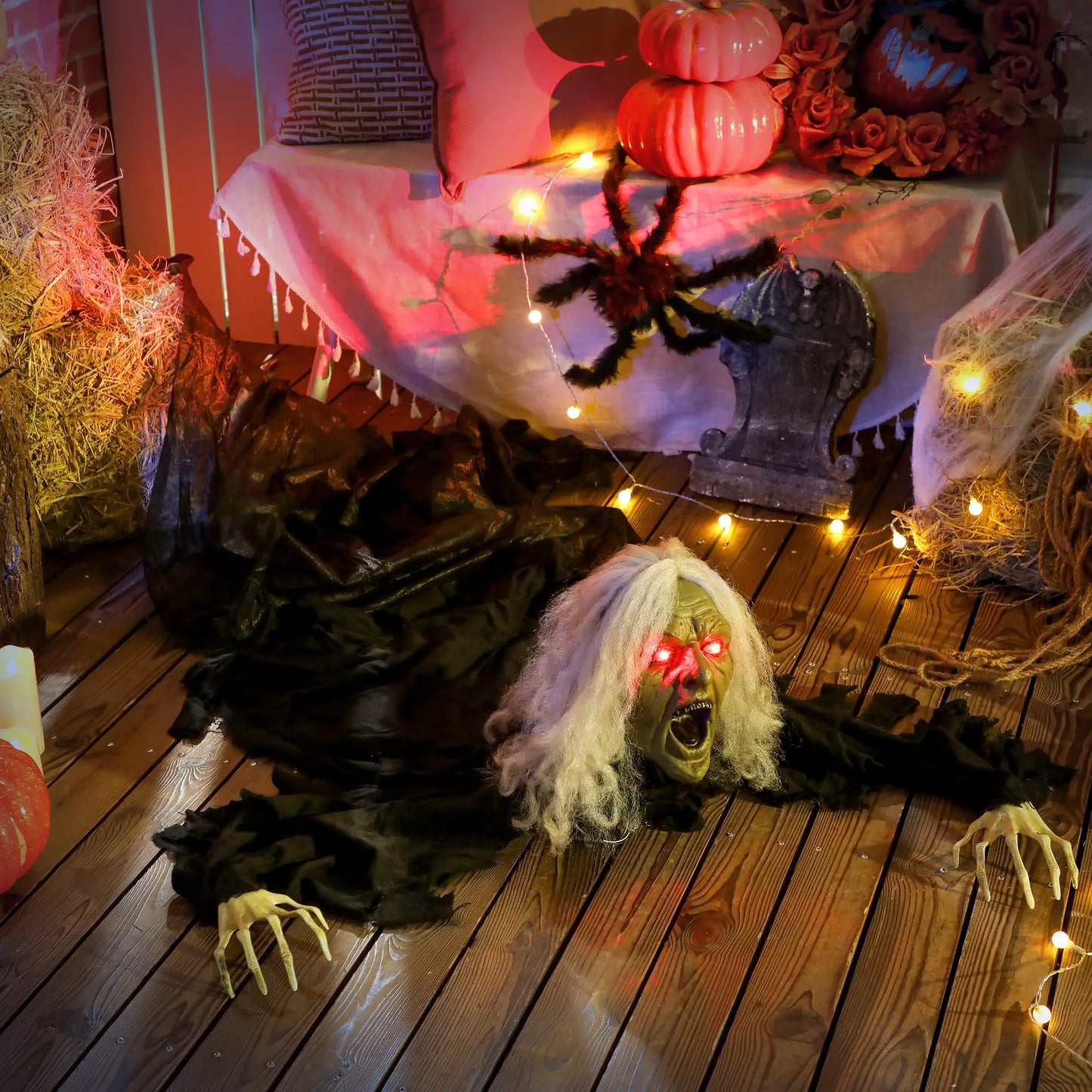 72" Life Size Halloween Animated Crawling Zombie, LED Eyes, Battery Operated Halloween Decorations at Gallery Canada