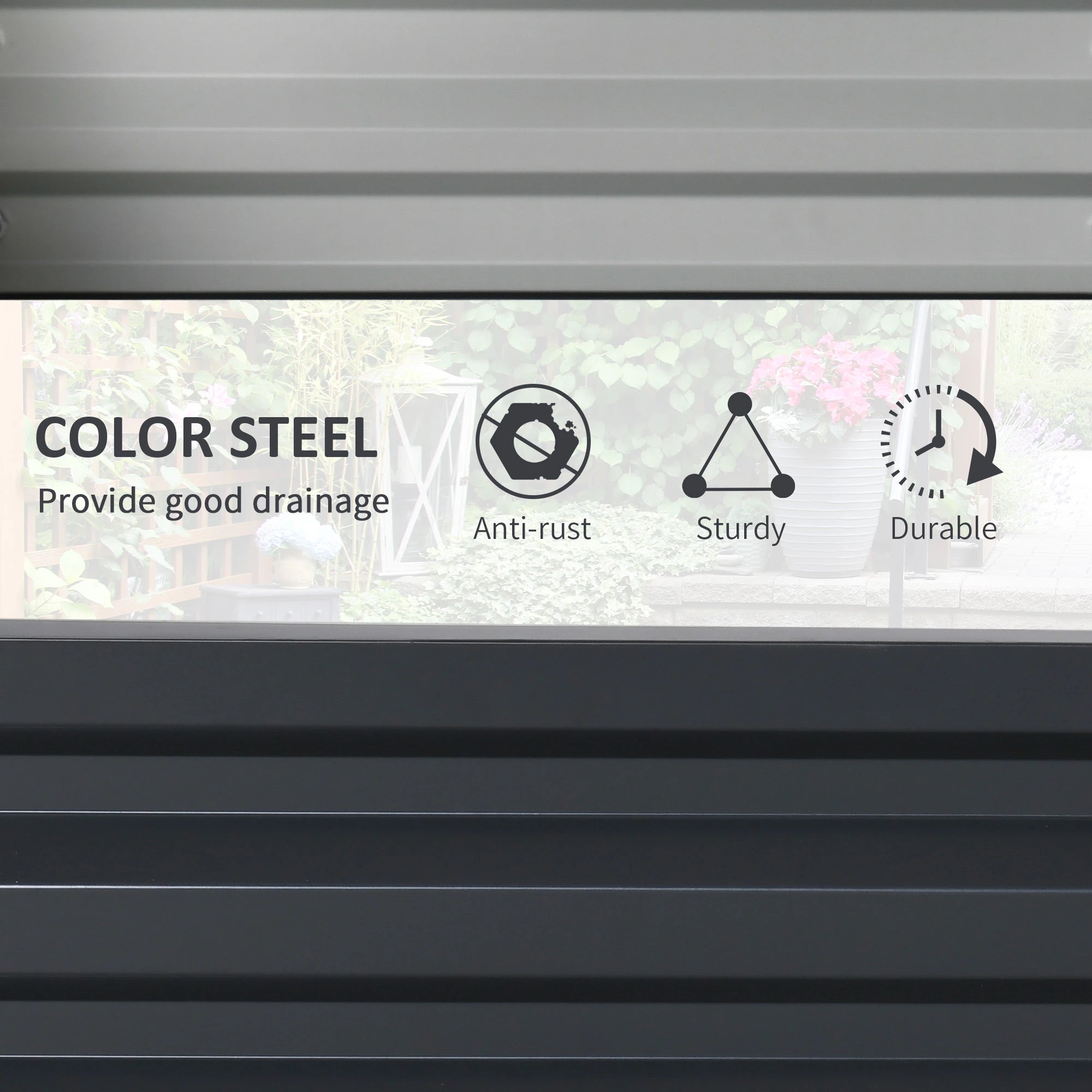 Galvanized Raised Garden Bed, Outdoor Planter Box, 4' x 2' x 1', Grey Galvanized Planter Boxes at Gallery Canada