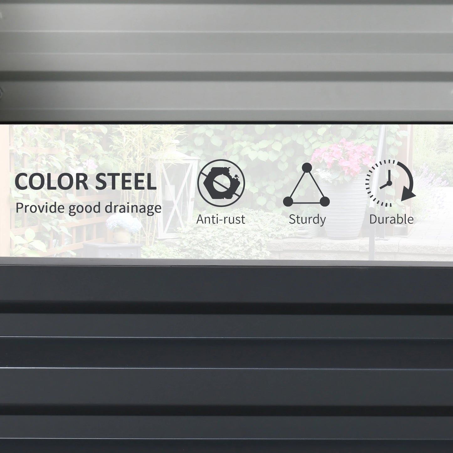 Galvanized Raised Garden Bed, Outdoor Planter Box, 4' x 2' x 1', Grey Galvanized Planter Boxes at Gallery Canada