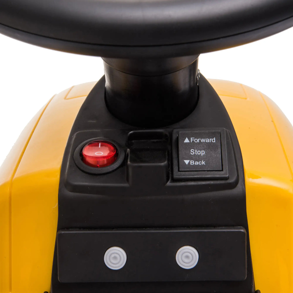 Tracteur pour enfants 6V véhicule électrique, remorque détachable, musique, jaune